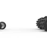 Wheel Set of Vintage Funny Car for Sand drag racing Scale 1:25 - Thumbnail 5