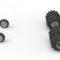 Wheel Set of Vintage Funny Car for Sand drag racing Scale 1:25 - Thumbnail 6