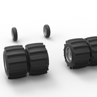 Wheel Set of Vintage Funny Car for Sand drag racing Scale 1:25 - Thumbnail 8