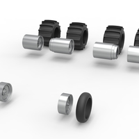 Wheel Set of Vintage Funny Car for Sand drag racing Scale 1:25 - Thumbnail 9