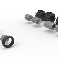 Wheel Set of Vintage Funny Car for Sand drag racing Scale 1:25 - Thumbnail 10