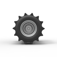 Rear wheel of Vintage Funny Car for Sand drag racing 1:25 - Thumbnail 5