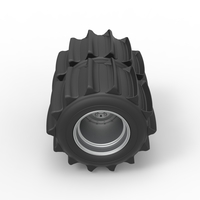 Rear wheel of Vintage Funny Car for Sand drag racing 1:25 - Thumbnail 6