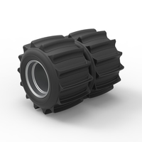 Rear wheel of Vintage Funny Car for Sand drag racing 1:25 - Thumbnail 7