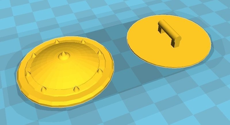 Round medieval shield for Playmobil