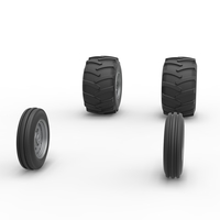 Wheel Set of Vintage Pulling Funny car Scale 1:25 - Thumbnail 3