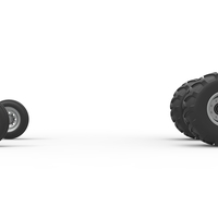 Wheel Set of Vintage Pulling Funny car Scale 1:25 - Thumbnail 5