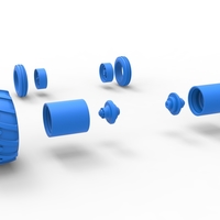 Wheel Set of Vintage Pulling Funny car Scale 1:25 - Thumbnail 12