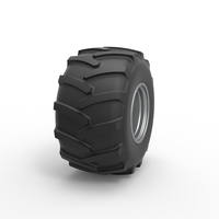 Rear wheel of Vintage Pulling Funny car Scale 1:25 - Thumbnail 3