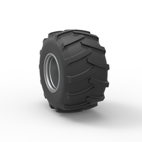 Rear wheel of Vintage Pulling Funny car Scale 1:25 - Thumbnail 8