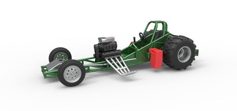 Vintage Pulling Funny car Base Scale 1:25