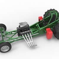 Vintage Pulling Funny car Base Scale 1:25 - Thumbnail 4