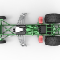 Vintage Pulling Funny car Base Scale 1:25 - Thumbnail 11