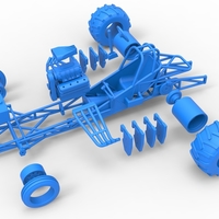 Vintage Pulling Funny car Base Scale 1:25 - Thumbnail 17