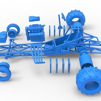 Vintage Pulling Funny car Base Scale 1:25 - Thumbnail 21