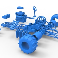 Vintage Pulling Funny car Base Scale 1:25 - Thumbnail 22