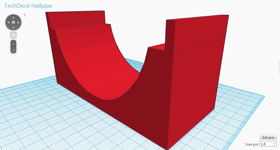 Mini Skateboard Halfpipe (techdeck) 3D Print 58324