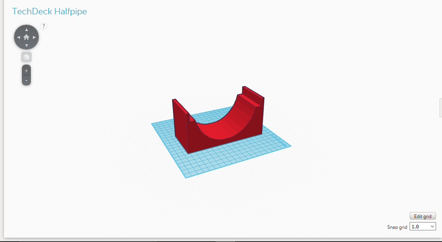 Mini Skateboard Halfpipe (techdeck) 3D Print 58328