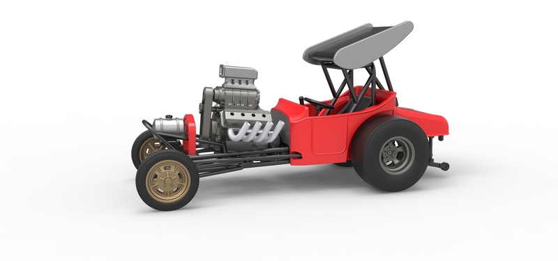 Vintage Winged Front engine dragster Scale 1:25