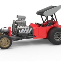 Vintage Winged Front engine dragster Scale 1:25 - Thumbnail 1