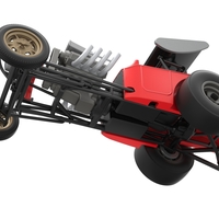 Vintage Winged Front engine dragster Scale 1:25 - Thumbnail 3