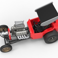 Vintage Winged Front engine dragster Scale 1:25 - Thumbnail 4