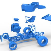 Vintage Winged Front engine dragster Scale 1:25 - Thumbnail 18