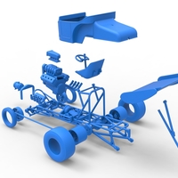 Vintage Winged Front engine dragster Scale 1:25 - Thumbnail 24