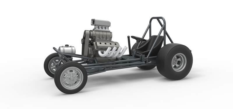 Vintage Front engine dragster Base Scale 1:25