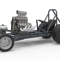 Vintage Front engine dragster Base Scale 1:25 - Thumbnail 1