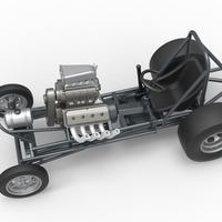 Vintage Front engine dragster Base Scale 1:25 - Thumbnail 4