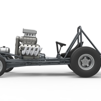 Vintage Front engine dragster Base Scale 1:25 - Thumbnail 9