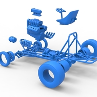 Vintage Front engine dragster Base Scale 1:25 - Thumbnail 24