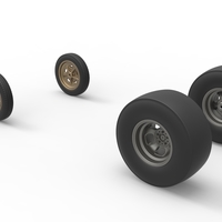 Wheel set of Vintage Front engine dragster V2 Scale 1:25 - Thumbnail 7