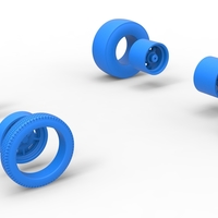 Wheel set of Vintage Front engine dragster V2 Scale 1:25 - Thumbnail 10