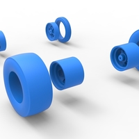 Wheel set of Vintage Front engine dragster V2 Scale 1:25 - Thumbnail 11