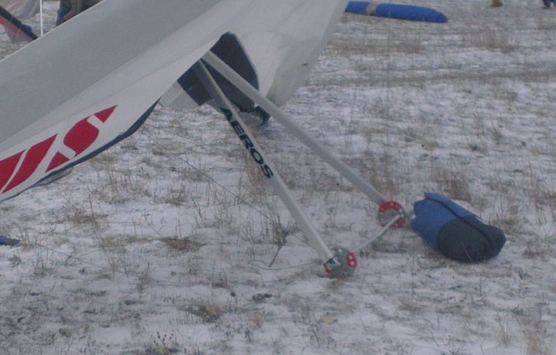 Hangglider wheels for WW profile speedbar