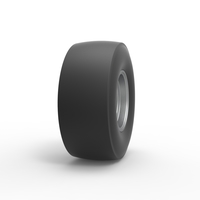 Rear wheel of vintage dragster Version 2 Scale 1:25 - Thumbnail 3