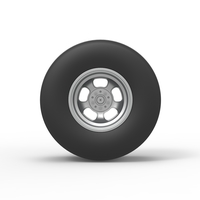 Rear wheel of vintage dragster Version 2 Scale 1:25 - Thumbnail 5