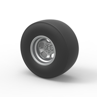 Rear wheel of vintage dragster Version 2 Scale 1:25 - Thumbnail 7