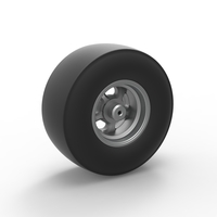 Rear wheel of vintage dragster Version 2 Scale 1:25 - Thumbnail 8