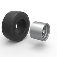 Rear wheel of vintage dragster Version 2 Scale 1:25 - Thumbnail 9