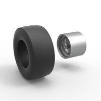 Rear wheel of vintage dragster Version 2 Scale 1:25 - Thumbnail 10