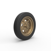 Front wheel of old school dragster Version 3 Scale 1:25 - Thumbnail 2