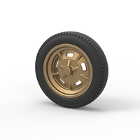 Front wheel of old school dragster Version 3 Scale 1:25 - Thumbnail 7