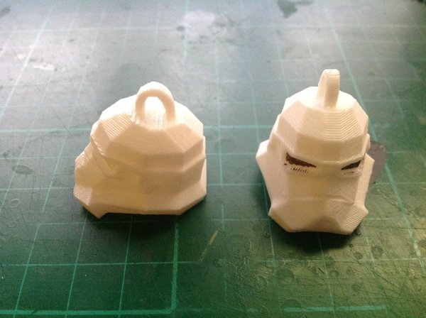 Medium Stormtrooper Head Keychain 3D Printing 58350