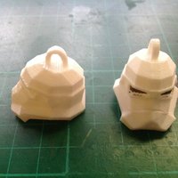 Small Stormtrooper Head Keychain 3D Printing 58350