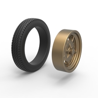 Front wheel of old school dragster Version 3 Scale 1:25 - Thumbnail 10