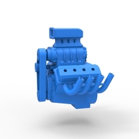 Engine V8 for vintage dragster Version 6 Scale 1:25 - Thumbnail 1