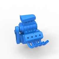 Engine V8 for vintage dragster Version 6 Scale 1:25 - Thumbnail 2